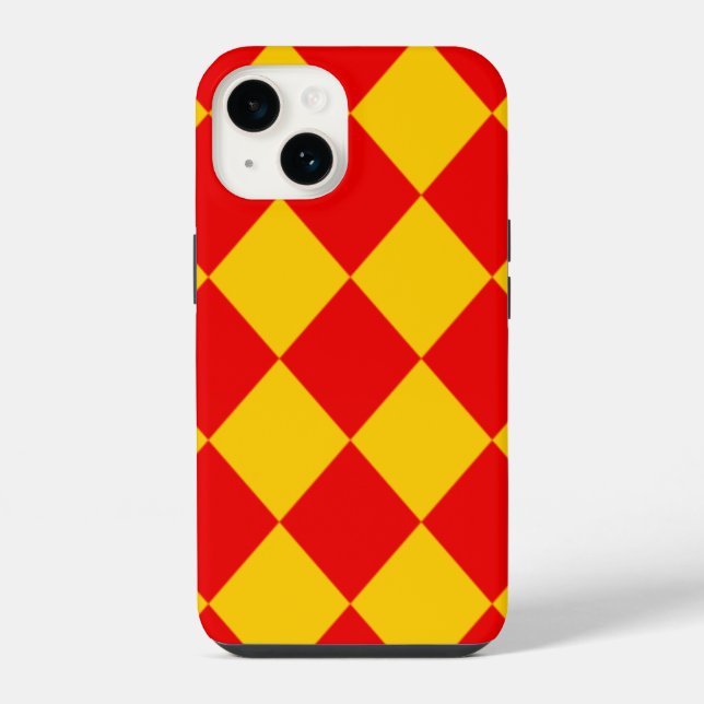 Red Diamonds iPhone Case (Back)