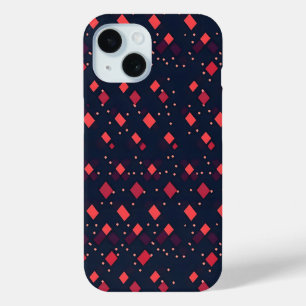 Red Diamonds Pattern iPhone 15 Case