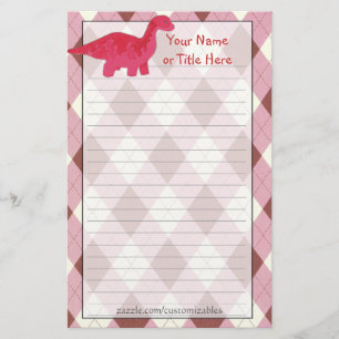 Red Dino Stationery