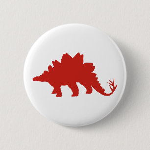 Red Dinosaur 2 Inch Round Button