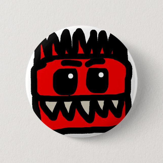 Red Dinosaur Merch 2 Inch Round Button (Front)