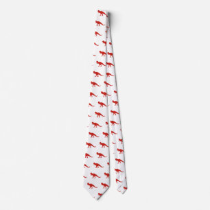 Red Dinosaur pattern Tie