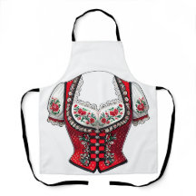 Red Dirndl Top For Folk Festival