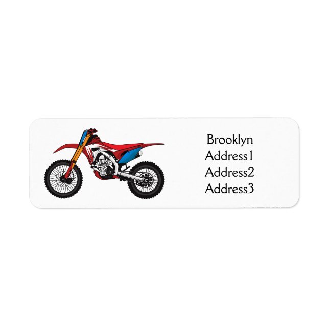 Red dirt bike motorcycle (Devant)