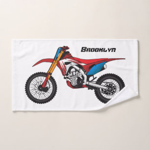 Red dirt bike motorcycle