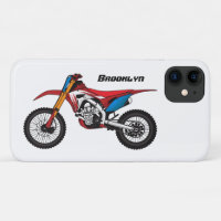Red dirt bike motorcycle