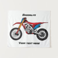 Red dirt bike motorcycle