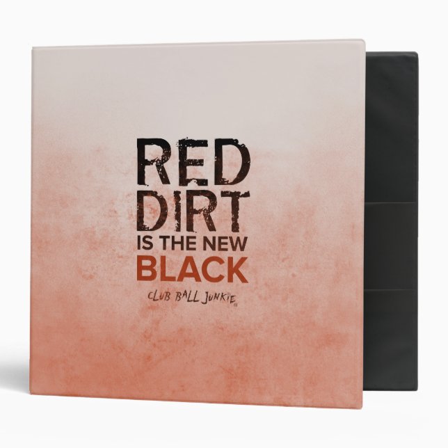 Red Dirt is the New Black Baseball School Binder (Front/Inside)
