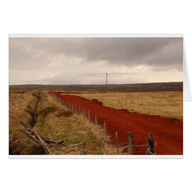 Red Dirt Road In Iceland (Front Horizontal)