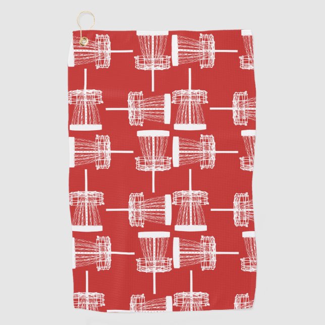 Red disc golf towel (Front)