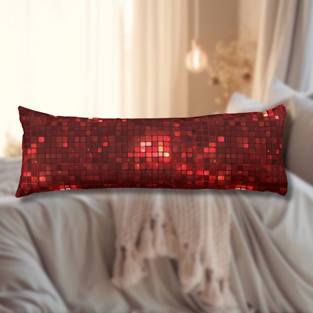 Red Disco Style Squares Valentine Pattern Body Pillow (Creator Uploaded)