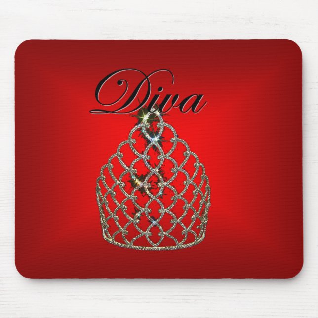 Red Diva Mouse Pad (Front)