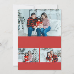 Red DIY 5x7 3 Photo Collage Template