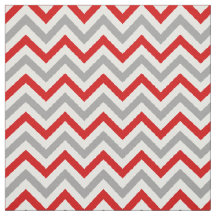 Red, Dk Grey, White LG Chevron ZigZag Sz6