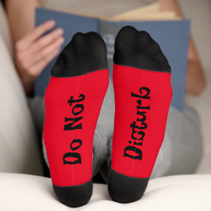Red Do Not Disturb Socks