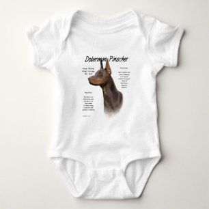 Red Doberman History Baby Bodysuit
