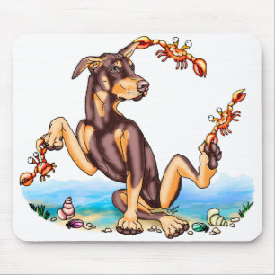Red Doberman Pinscher Kinda Crabby Mouse Pad