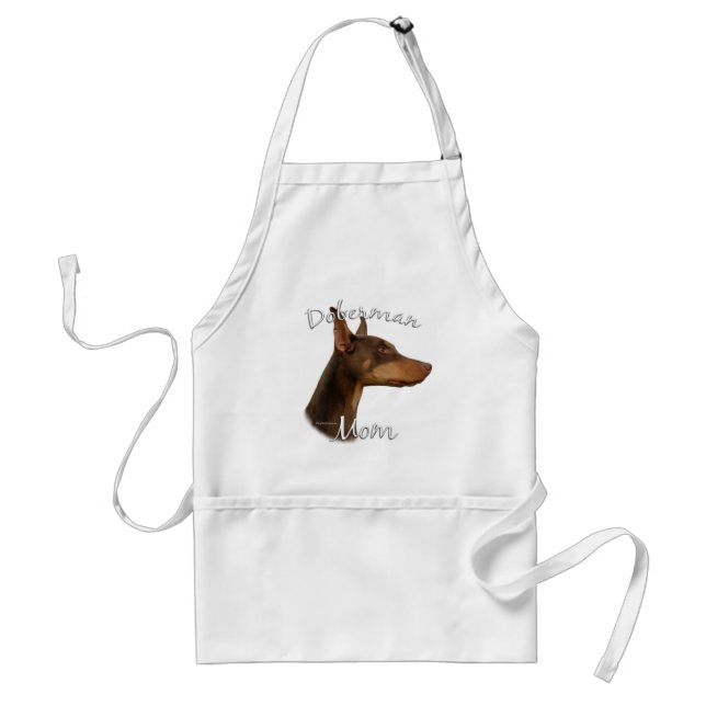 Red Doberman Pinscher Mom 2 Standard Apron (Front)