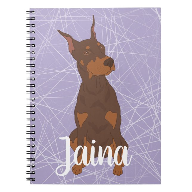 Red Doberman Pinscher Notebook (Front)