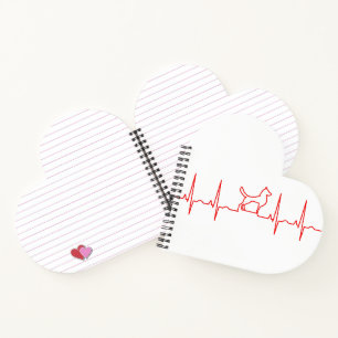 Red Dog Heartbeat Notebook