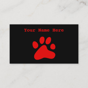 Red Dog Paw Business Card