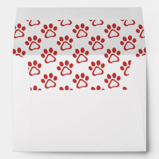 Red Dog Paws Holiday Envelope