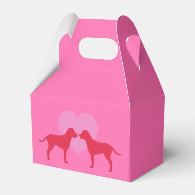 Red Dogs and Heart Favor Box (Front Side)