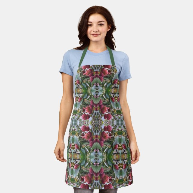 Red Dogwood Fruit Nature Abstract  Apron (Worn)