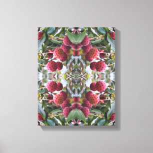 Red Dogwood Fruit Nature Abstract  Canvas Print