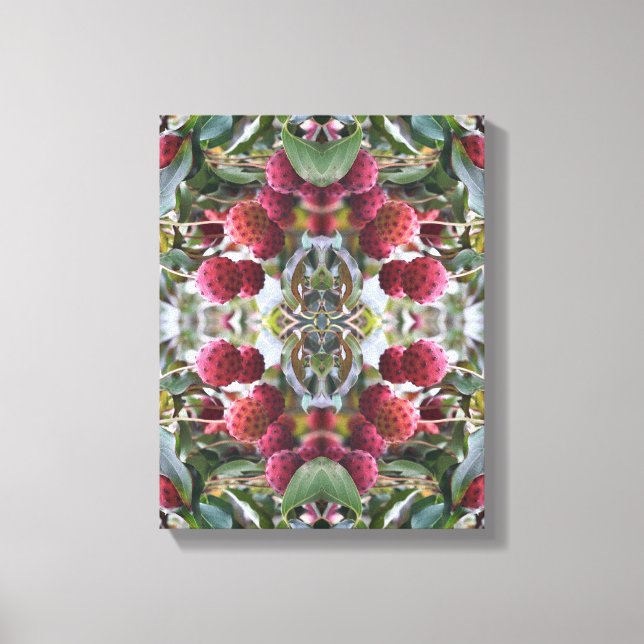 Red Dogwood Fruit Nature Abstract  Canvas Print (Front)