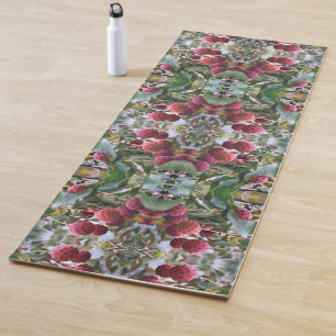Red Dogwood Fruit Nature Abstract Yoga Mat