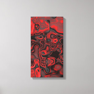 Red Dominant Gemstone Pattern Canvas Print