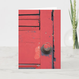 Red Door Blank Greeting Card