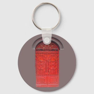 Red Door in Alley Keychain