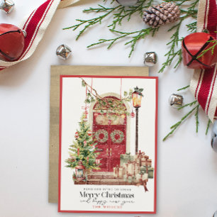 Red Door Our Home to Yours Christmas Holiday Card