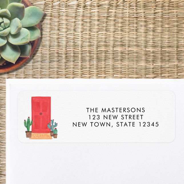 Red Door Return Address Label (Creator Uploaded)