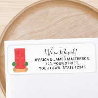 Red Door We've Moved Return Address