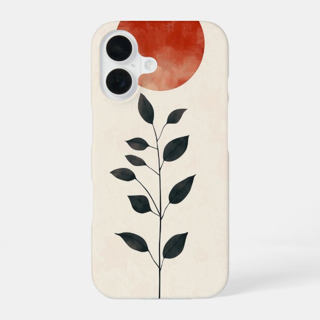 Red Dot Botanica iPhone 16 Case (Back)