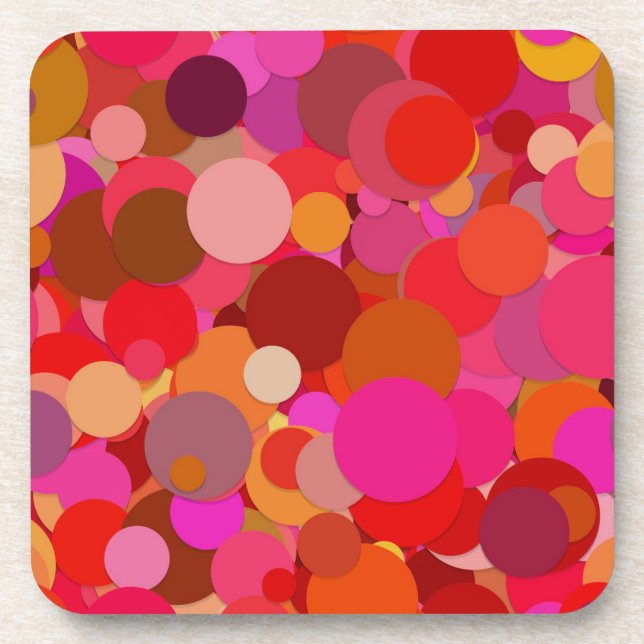red dot confetti coaster set (Front)