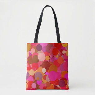 red dot confetti tote bag