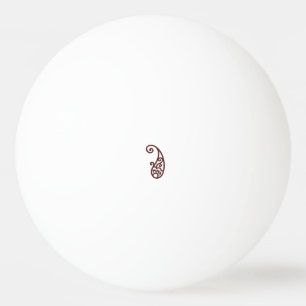 Red dot ping pong ball