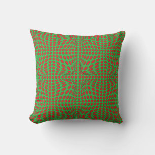 Red Dot Vortex Throw Pillow