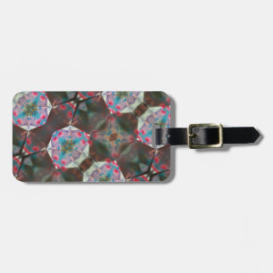 Red Doted Floral Luggage Tag