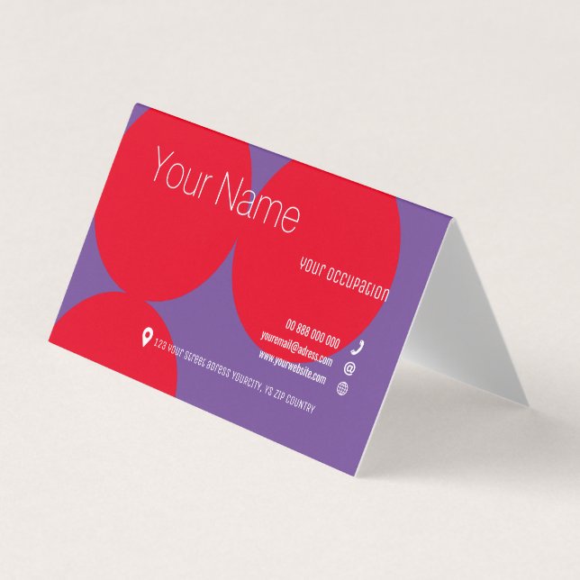 RED DOTS Collection Folded Business Card (Front)