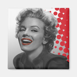 Red Dots Marilyn Magnet