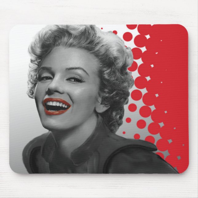 Red Dots Marilyn Mouse Pad (Front)