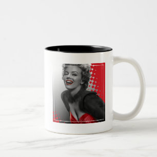 Red Dots Marilyn Two-Tone Coffee Mug