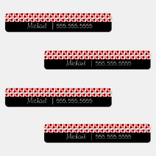 Red Dots School Nom de classe Numéro Étiquette