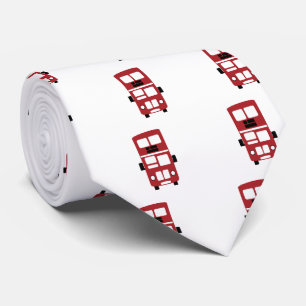 Red double decker bus custom tie