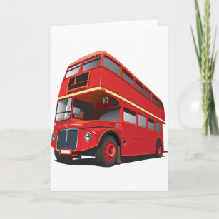 Red Double Decker Bus Greeting Cards